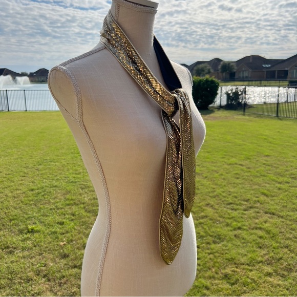 Vintage gold mesh scarf and belt - Picture 3 of 10